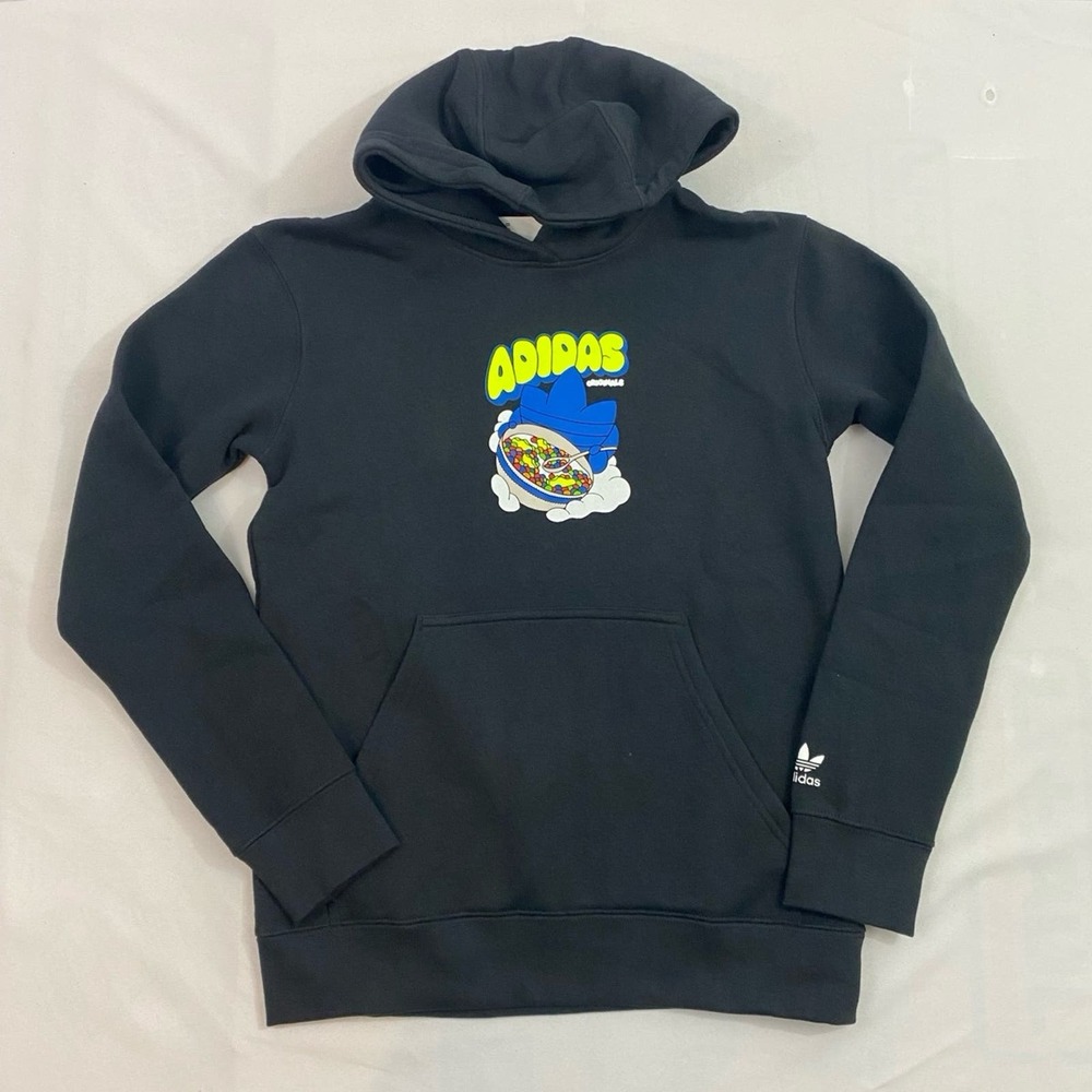 Adidas Youth Long Sleeve Black Hoodie